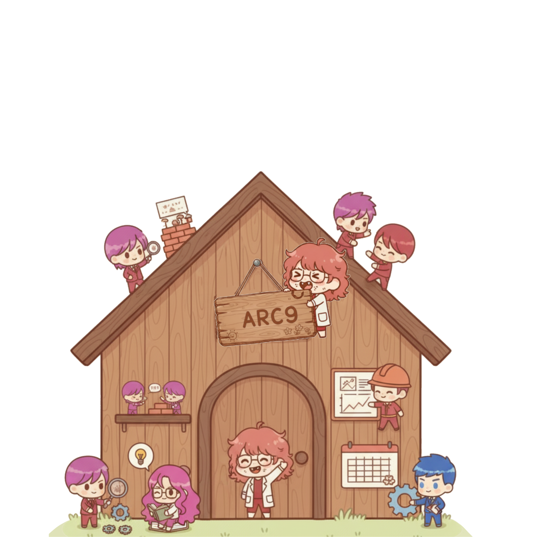 ARC9 81タイプ 就活向け適性診断のキャラクターとハウスのイメージ